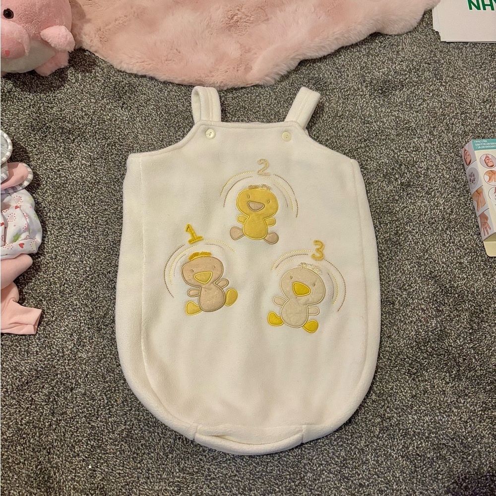 VTG Miniwear Cream Baby SleepSack with Embroidery